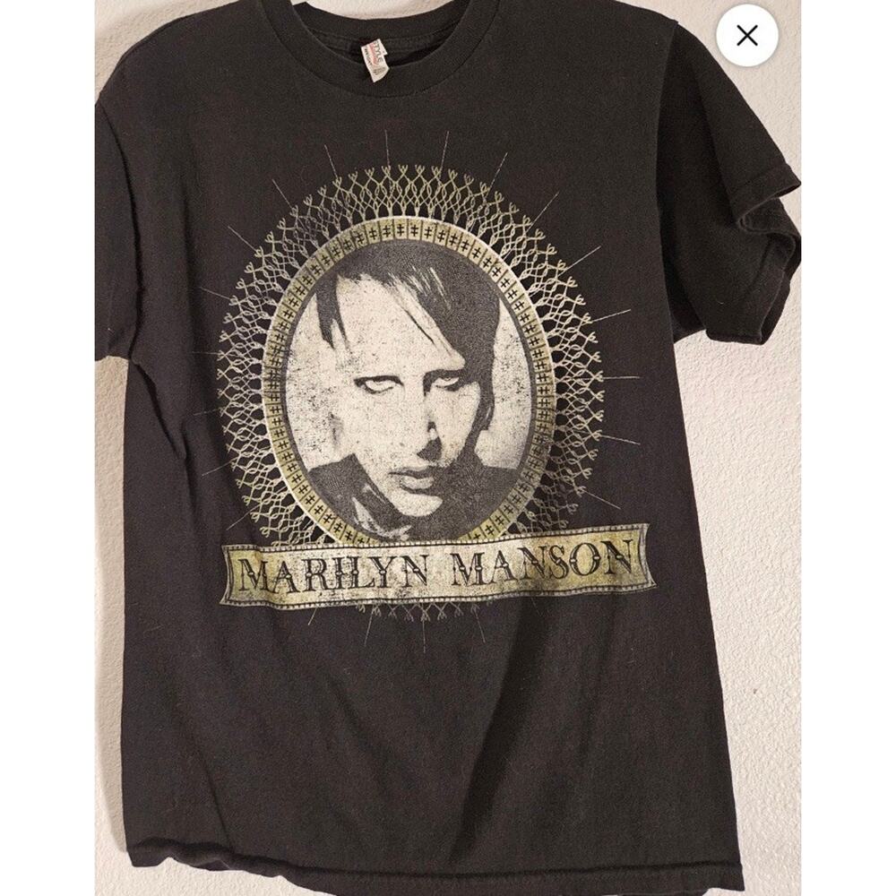 Marilyn Manson "Black" Tour 2016 Size M T-shirt NOC2710